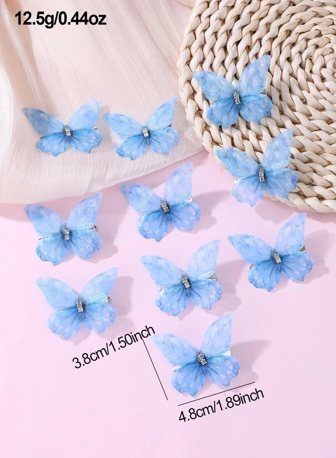 Take Two  Pack of 10 - Girls Rhinestone Embellished Butterfly Hair Accessories for Women | Best Price UAE