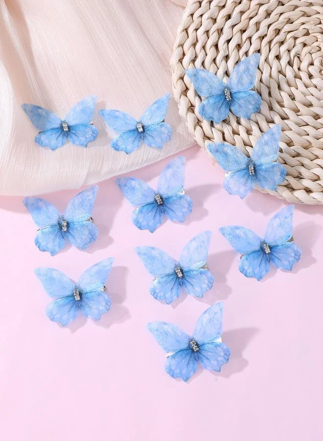 Take Two  Pack of 10 - Girls Rhinestone Embellished Butterfly Hair Accessories for Women | Best Price UAE