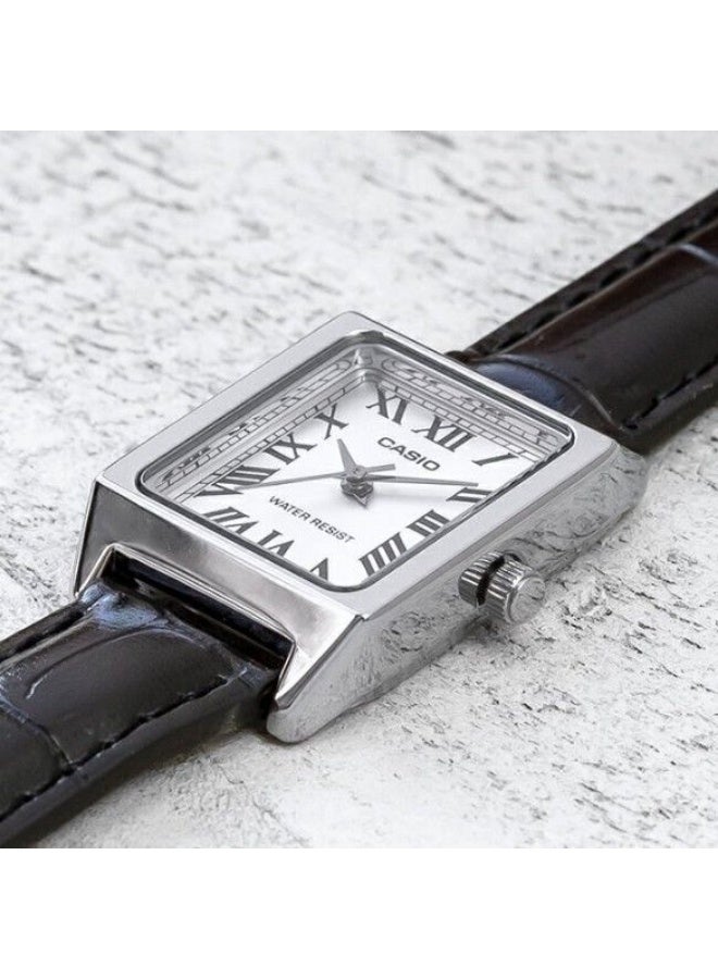 CASIO Womens Quartz Dress Watch, Analog and Leather- LTP-V007L-7B1UDF - Image 2