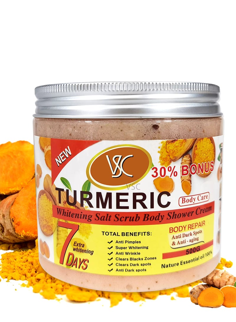 في إس سي مقشر الجسم بملح الكركم الفائق للتبييض 500 جم - Image 1