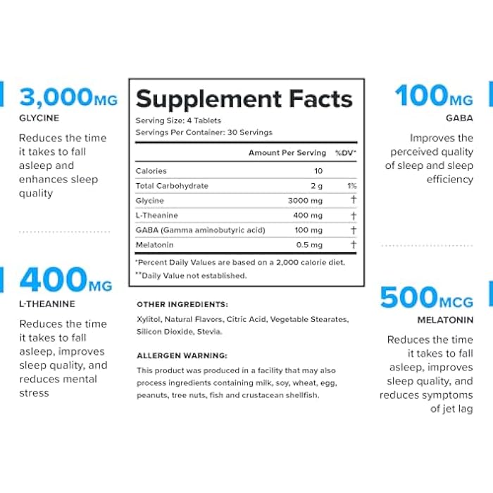 LEGION Lunar Natural Sleep Aid Chewable Tablets with Melatonin, L-Glycine, 30 Serving - Image 2