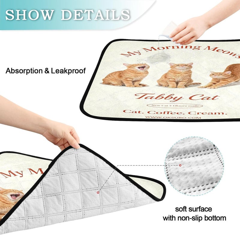 2 Pack Dog Pee Mat Dog Rugs Washable Anti Slip Mat for Car 24x36in＋36x42in Cat Poster Portrait - Image 4