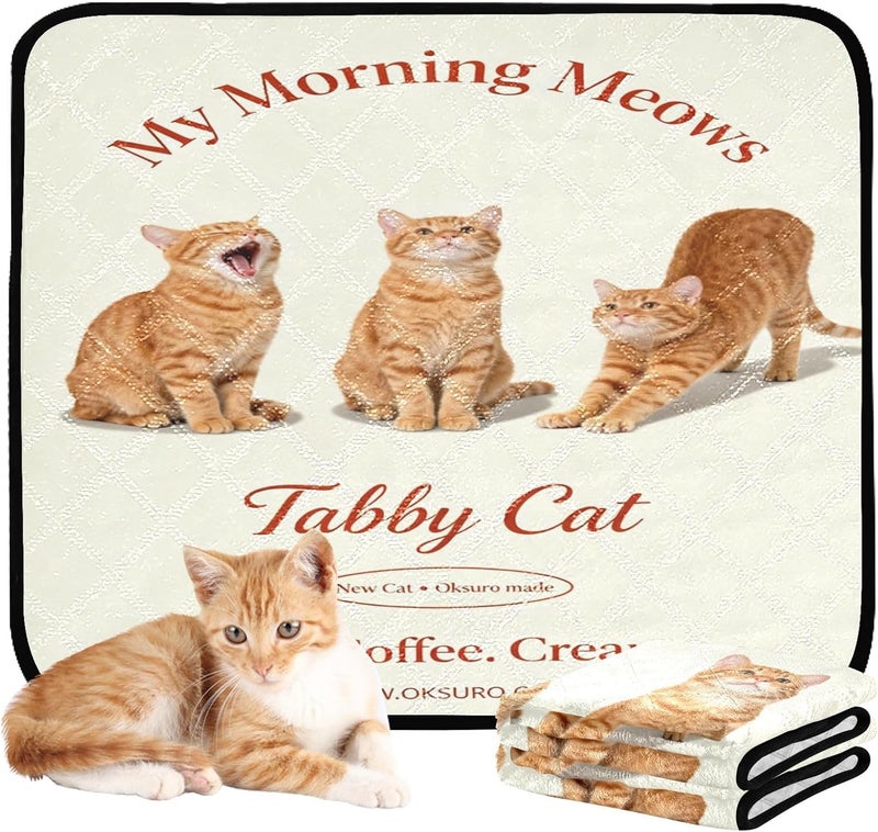 2 Pack Dog Pee Mat Dog Rugs Washable Anti Slip Mat for Car 24x36in＋36x42in Cat Poster Portrait - Image 2