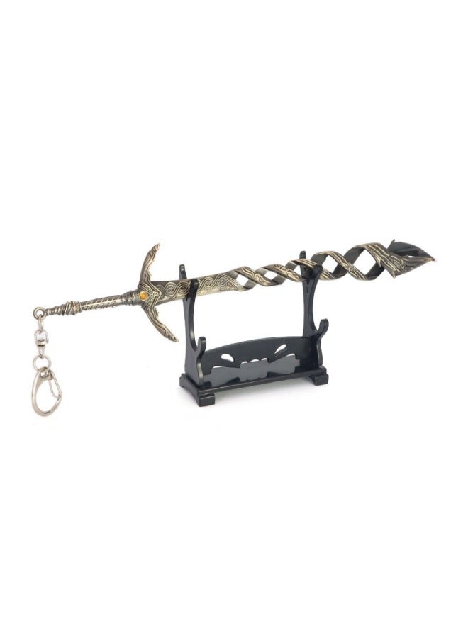 general Elden Ring Game-themed Hunting Deity Prayer Greatsword, 22CM In Length, Is A Full Metal Craftsmanship Collectible Figurine Keychain Pendant. - Image 1