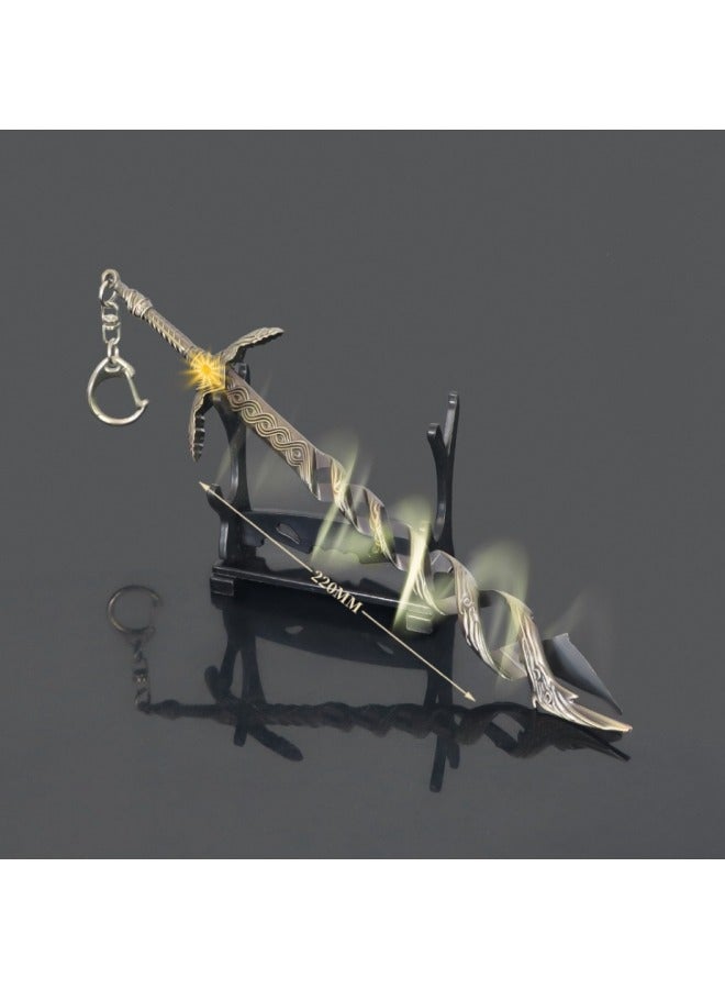 general Elden Ring Game-themed Hunting Deity Prayer Greatsword, 22CM In Length, Is A Full Metal Craftsmanship Collectible Figurine Keychain Pendant. - Image 3