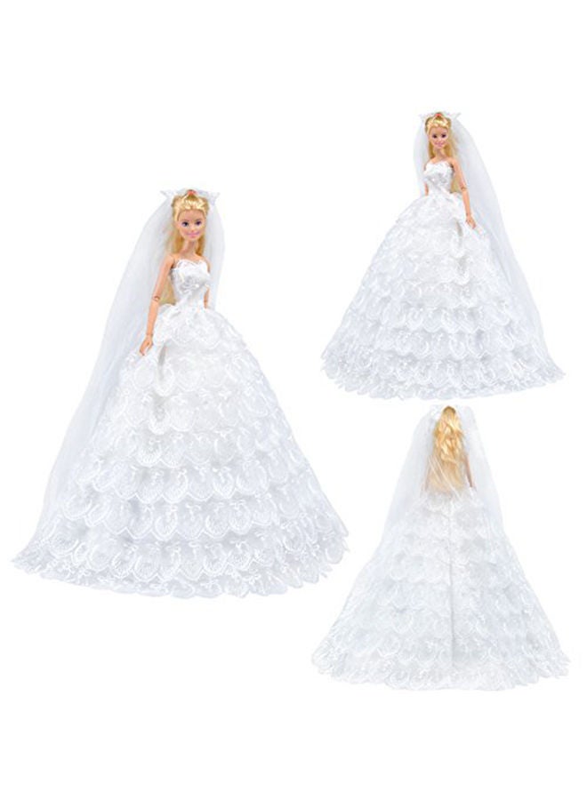 NIBEMINENT Gorgeous Long Wedding Dress For Princess - Image 2