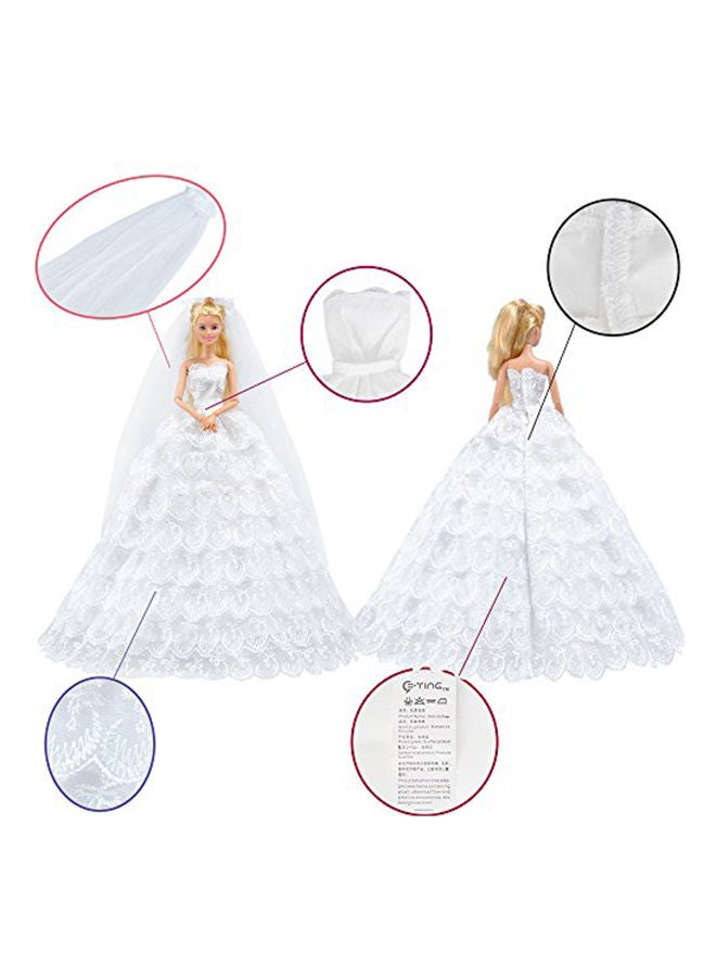 NIBEMINENT Gorgeous Long Wedding Dress For Princess - Image 3