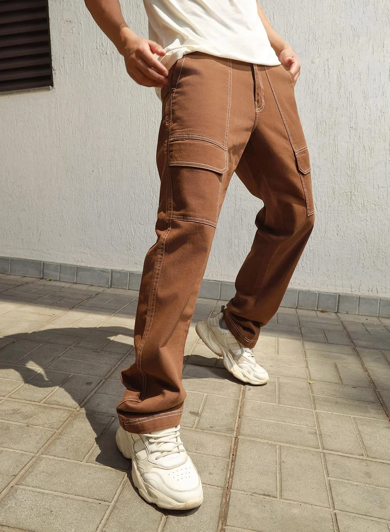 هوبرهولمي Men Brown Trousers
