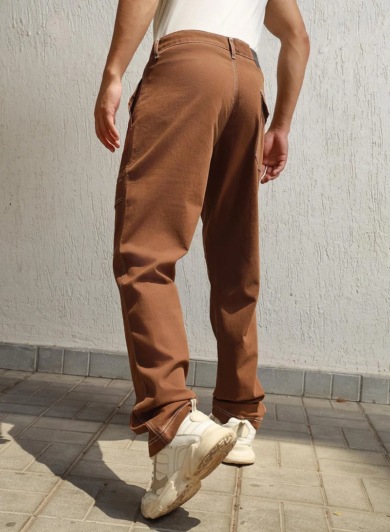هوبرهولمي Men Brown Trousers