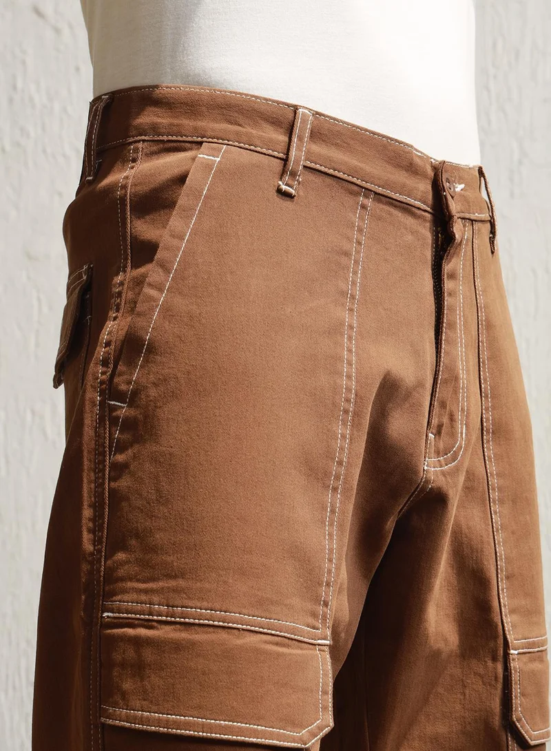هوبرهولمي Men Brown Trousers