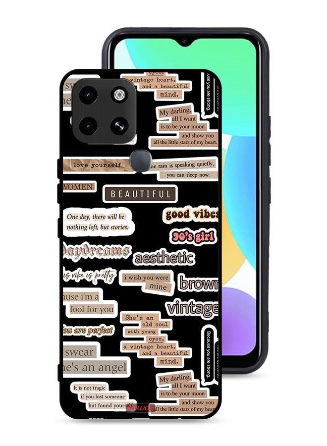 Tolwak Infinix Smart 6 Protective Case Cover Beautiful Quotes Stickers - Image 1