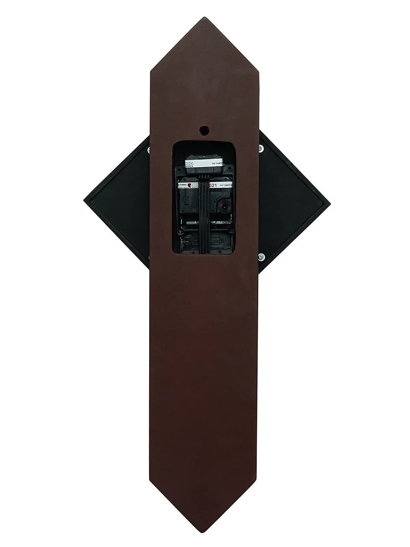 CHRONIKLE Decorative Vertical Wooden Case Square Dial Analog Pendulum Wall Clock for Living Room Home Decorations Office Gifts (Size: 26 x 7 x 52 CM | Weight: 960 Gram | Color: Rosewood) - Image 3