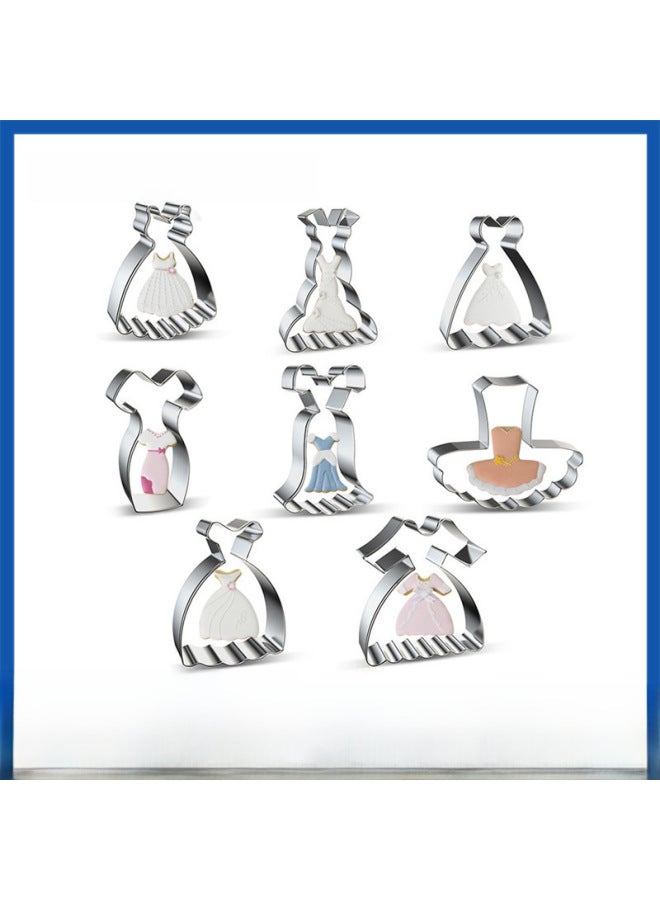 Jinjia Hardware Biscuit Mold Ballet Dress Princess Dress Baking Cake Mold Cookie Rice Bread Cutting Mold-Color:Court Skirt - Image 2