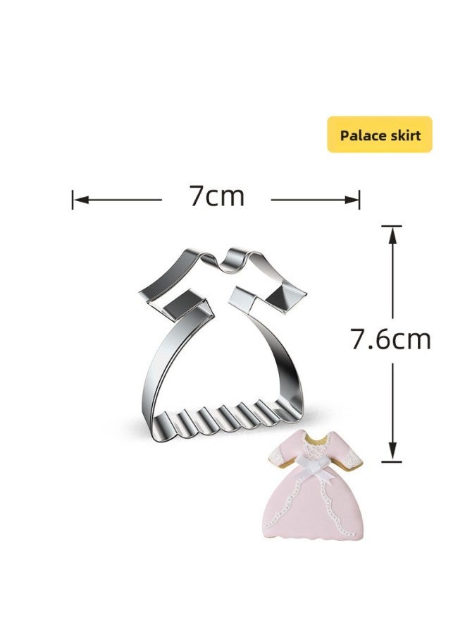 Jinjia Hardware Biscuit Mold Ballet Dress Princess Dress Baking Cake Mold Cookie Rice Bread Cutting Mold-Color:Court Skirt - Image 1