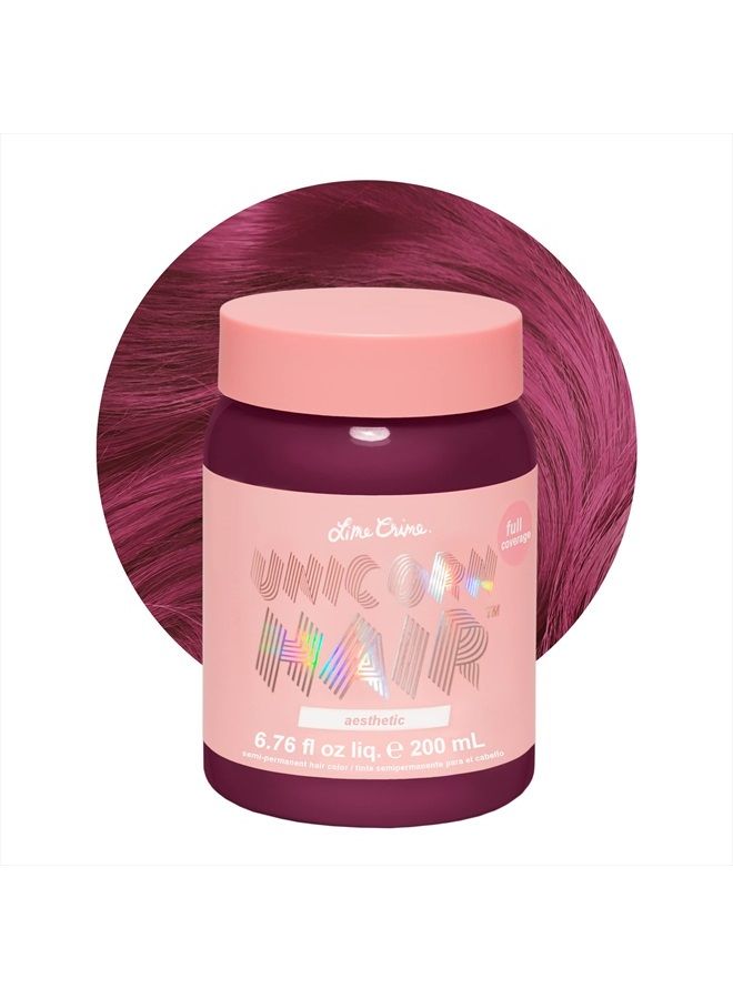 Lime Crime Unicorn Hair Semi-Permanent Hair Dye Valetine (Crimson Red) Fantasy Hair Color, 6.7 Ounces - Image 1