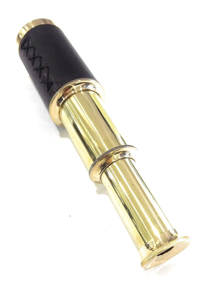 M.A & SONS MA SONS 1 Year Warranty 6 Handheld Vintage Brass Telescope Pirate Navigation Collectible  - Image 2
