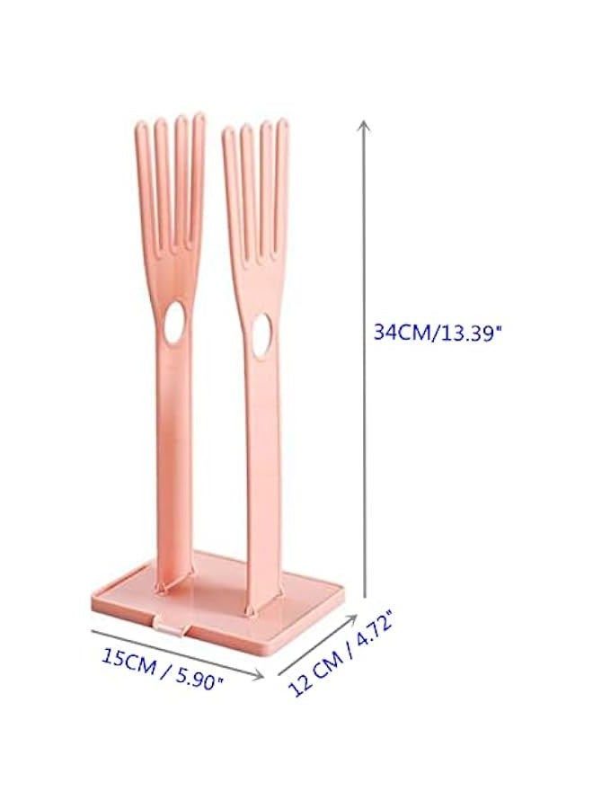 2Pcs Plastic Glove Holder Detachable Gloves Racks Glove Drain Rack Glove Stand Towel Storage Holders for Kitchen Sponge Food Bag Organizer  - Image 2