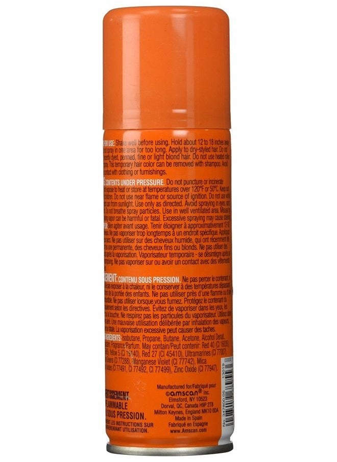 Amscan Amscan Hair Spray Party Accessory Spray-3oz. | Orange | 1 Pc, 3 oz, 3 Ounce 