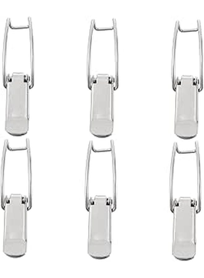 6Pcs Nickel Plated Heavy Duty Toggle Latch Hasps For Box Security Lock Easy Installation - Image 1