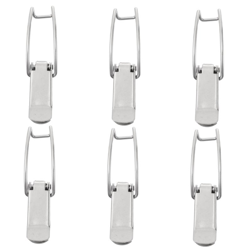 6Pcs Nickel Plated Heavy Duty Toggle Latch Hasps For Box Security Lock Easy Installation - Image 2