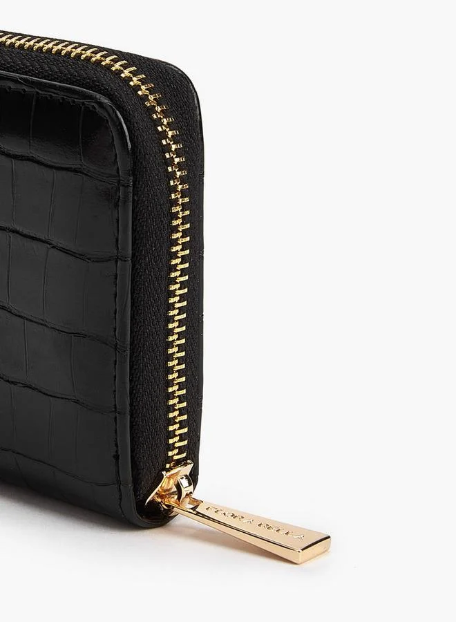 Flora Bella By Shoexpress BLACK Flora Bella Textured Zip-Around Wallet for Women | Best Price UAE
