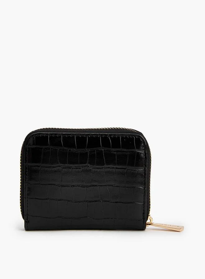 Flora Bella By Shoexpress BLACK Flora Bella Textured Zip-Around Wallet for Women | Best Price UAE