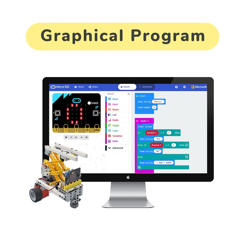 EF ELECFREAKS ELECFREAKS microbit 32 in 1 Wonder Building Bricks Coding Kit, Programmable STEM Educational Learning Kit with Sensors/Wukong Expansion Board(Without Micro:bit) - Image 3