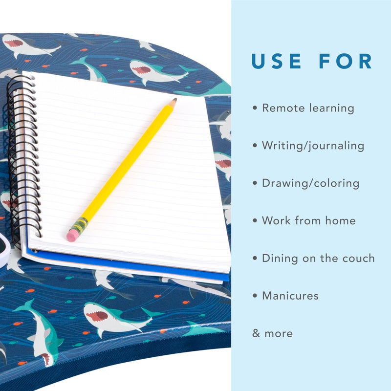 LAPGEAR MyStyle Portable Lap Desk with Cushion - Shark - Fits up to 15.6 Inch Laptops - Style No. 45323 - Image 4