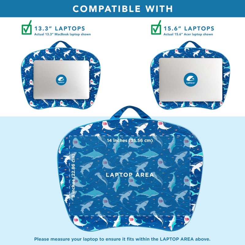 LAPGEAR MyStyle Portable Lap Desk with Cushion - Shark - Fits up to 15.6 Inch Laptops - Style No. 45323 - Image 3