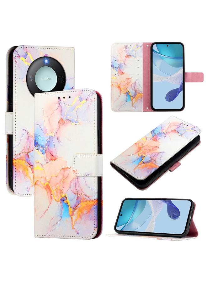 erorex Case For Honor X9c Smart 5G PT003 Marble Pattern Flip Leather Phone Case - Image 1