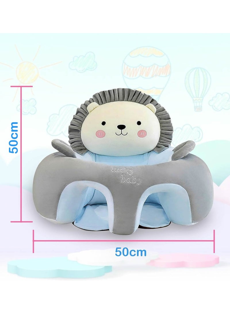Baby Sitting Support Seat Sofa, Infant Learning Sitting Chair,Nursery Support Seat Pillow Protector for Head,Infant Plush Seats,Feather Cotton Filling,Learning Sit Sofa - Image 2