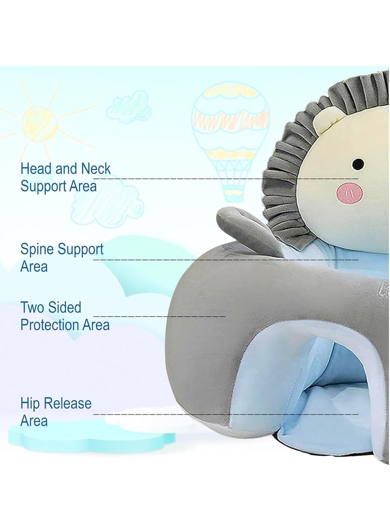 Baby Sitting Support Seat Sofa, Infant Learning Sitting Chair,Nursery Support Seat Pillow Protector for Head,Infant Plush Seats,Feather Cotton Filling,Learning Sit Sofa - Image 3
