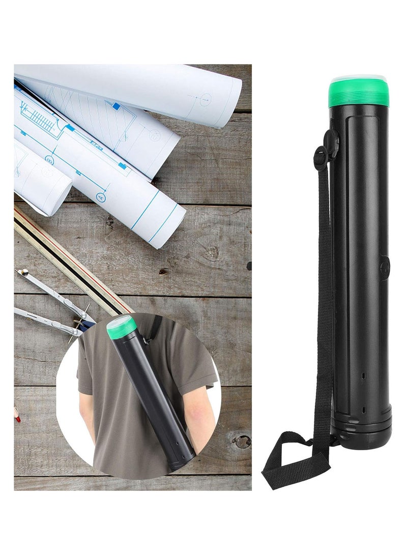 GGOOT Document Poster Tube, 19.3in to 43.3in Telescoping Drafting Tube, Thickened Plastic Storage Tube with Adjustable Shoulder Strap for Storing Poster, Document, Painting, Blueprint, Drafting, etc - Image 4
