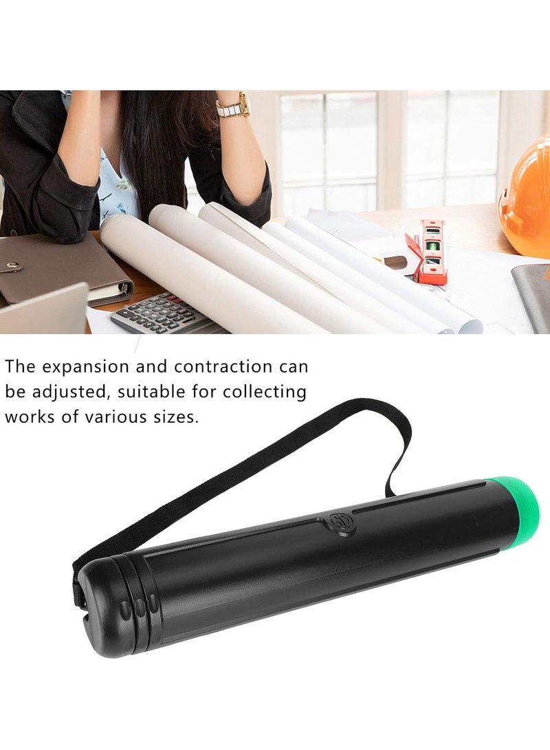 GGOOT Document Poster Tube, 19.3in to 43.3in Telescoping Drafting Tube, Thickened Plastic Storage Tube with Adjustable Shoulder Strap for Storing Poster, Document, Painting, Blueprint, Drafting, etc - Image 2