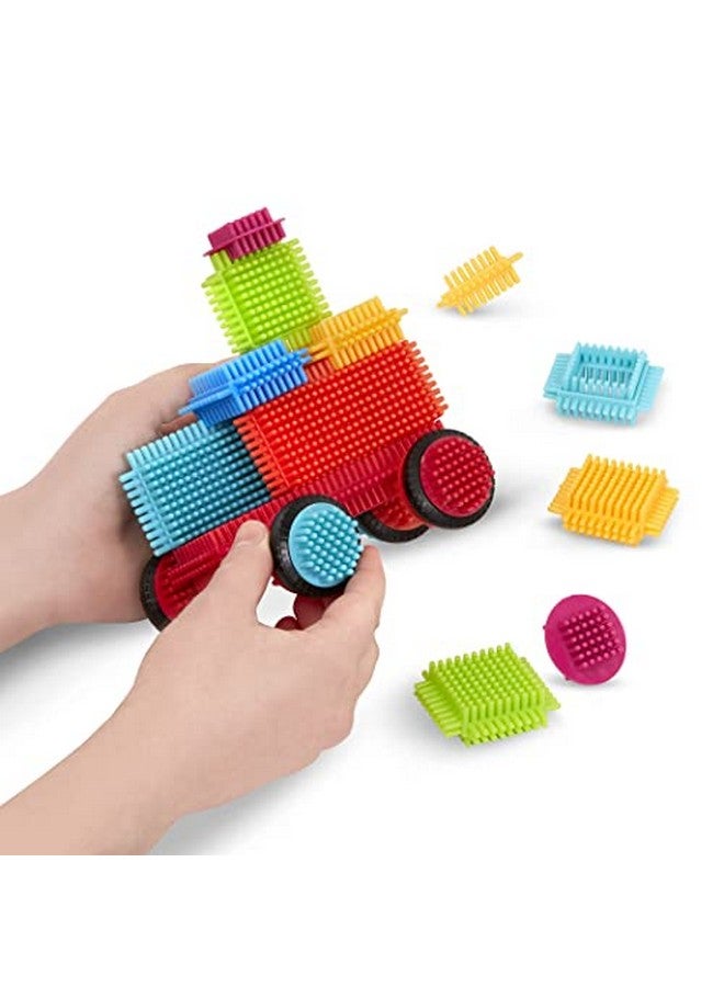 BATTAT Bristle Blocks Stem Interlocking Building Blocks 50 Pc Playset Reusable Carry Case Developmental Toys For Toddlers & Kids Basic Builder Case 2 Years +  - Image 3