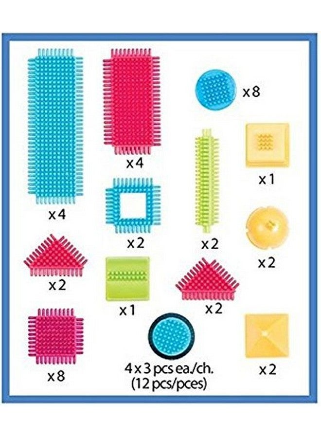 BATTAT Bristle Blocks Stem Interlocking Building Blocks 50 Pc Playset Reusable Carry Case Developmental Toys For Toddlers & Kids Basic Builder Case 2 Years +  - Image 5