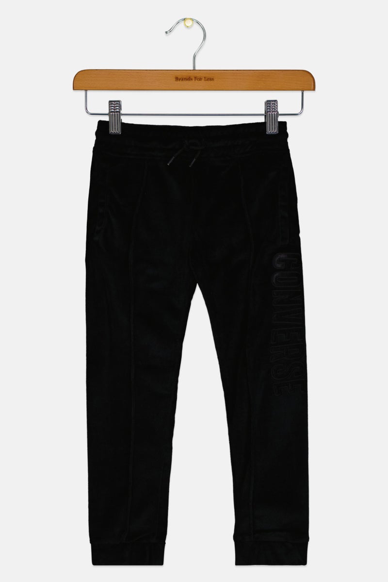 CONVERSE بنطلون مستقيم الساق للفتيات من ماركة الأطفال، أسود - Image 1