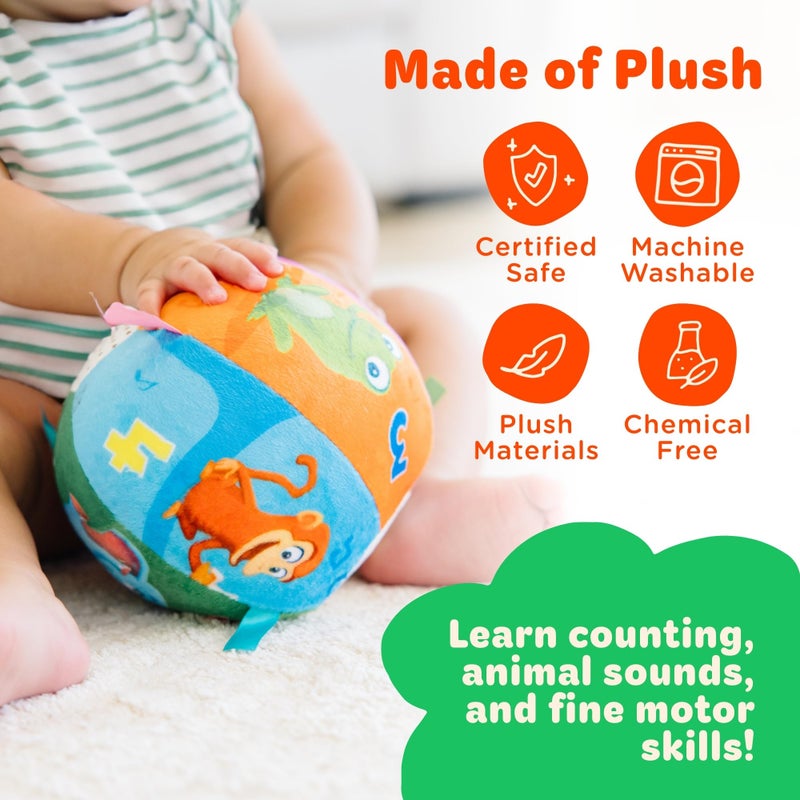 Move2Play, Hilariously Interactive Baby Ball with Music & Sound Effects | First Birthday Gift | Toddler Toy for Boys & Girls | Age 6, 9, 12, 18+ Month | 1, 2+ Year's Old (Baby Ball) - Image 3