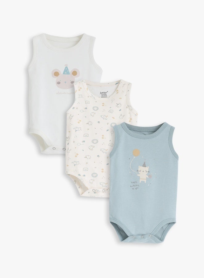 جونيور بادي سوت قطن عبوة 3 قطع بيبي للجنسين - Image 1