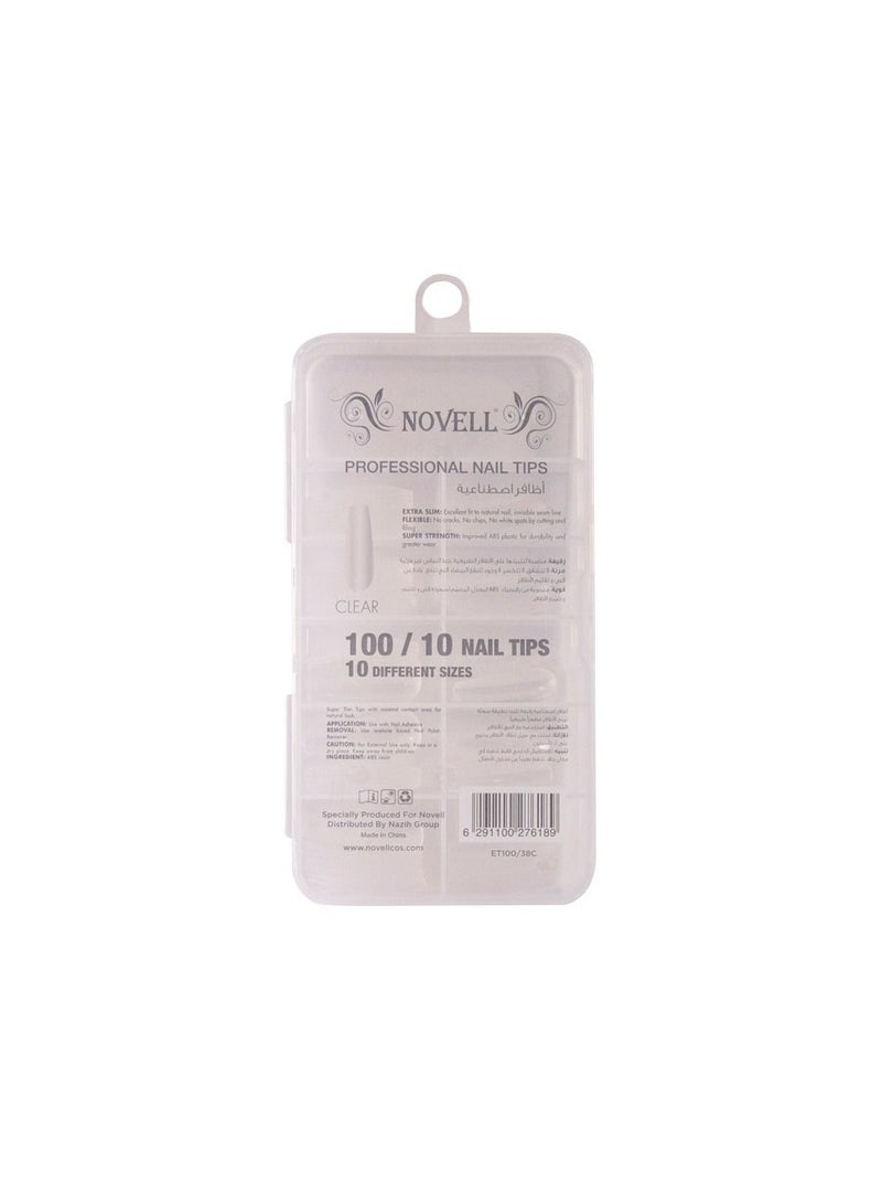 Nail Tips Professional Clear 10 Sizes