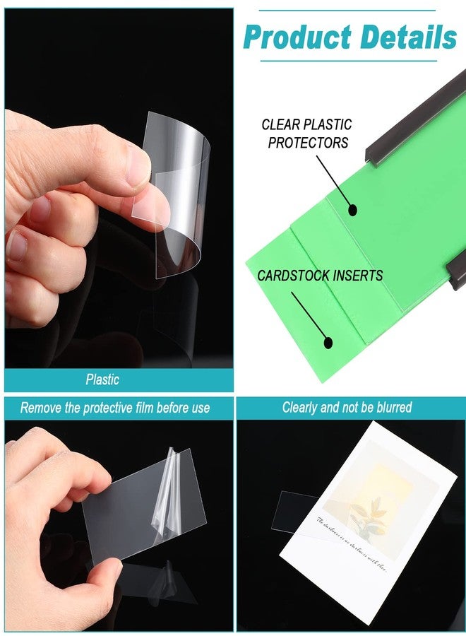 Epakh 500 Pcs Clear Plastic Tags for Protecting Shelf Label, Price Tag Sign and Ticket Paper Label Holders Library Shelf Dividers Markers for Classroom Office - Image 4