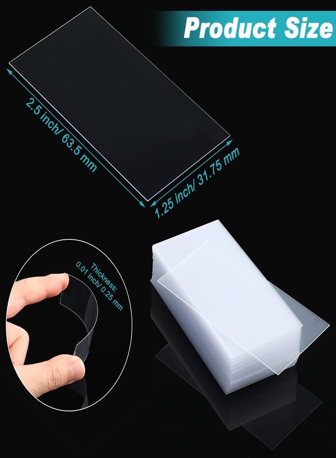 Epakh 500 Pcs Clear Plastic Tags for Protecting Shelf Label, Price Tag Sign and Ticket Paper Label Holders Library Shelf Dividers Markers for Classroom Office - Image 3
