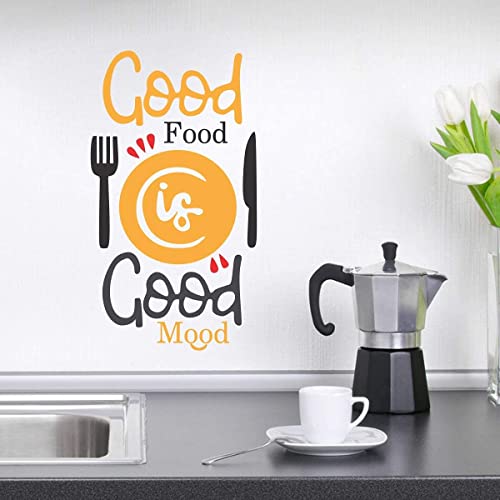 DreamKraft Good Food is Good Mood Multicolour Vinyl Size 58 cm X 35 cm Wall Sticker-Self-Adhesive - Image 2
