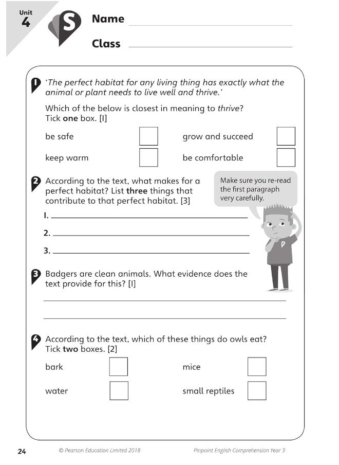 null - Pinpoint English Comprehension Year 3: Photocopiable Targeted Practice - Image 1