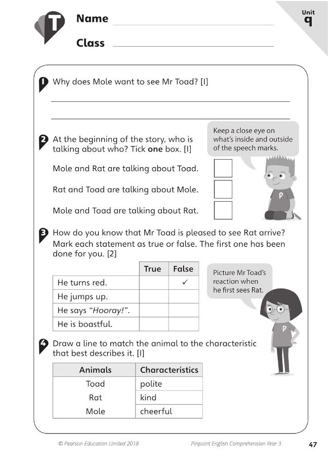 null - Pinpoint English Comprehension Year 3: Photocopiable Targeted Practice - Image 1