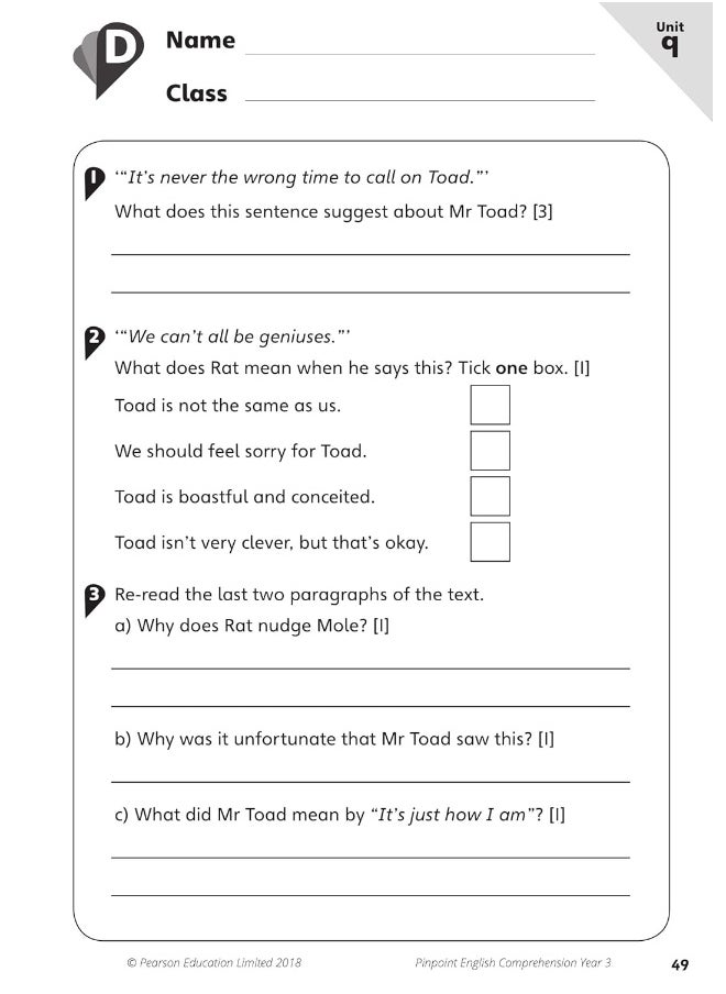 null - Pinpoint English Comprehension Year 3: Photocopiable Targeted Practice - Image 1