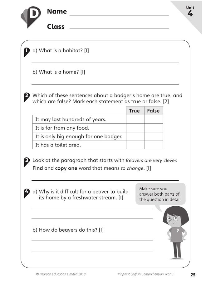 null - Pinpoint English Comprehension Year 3: Photocopiable Targeted Practice - Image 1