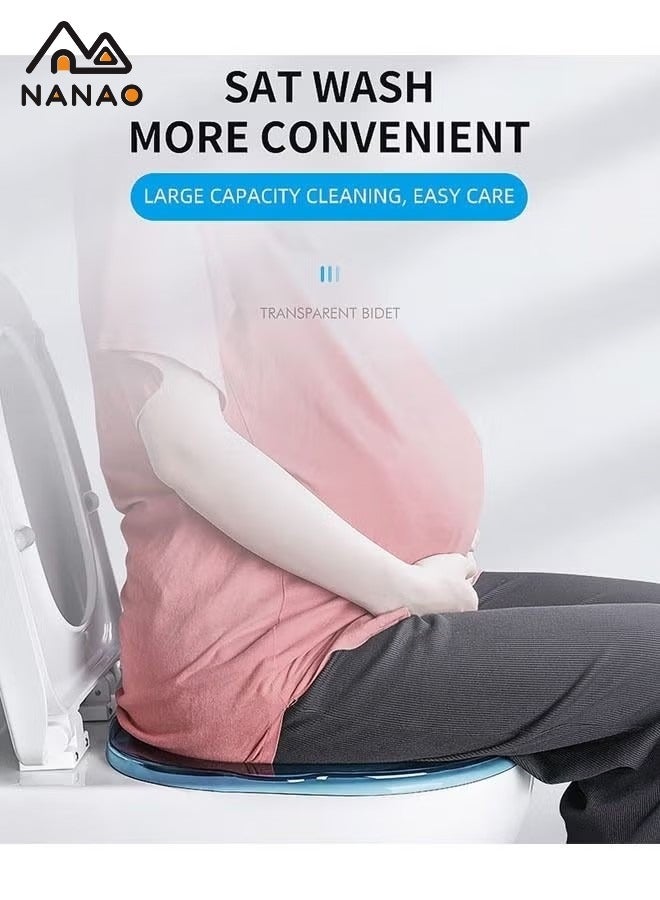 NANAO Sitz Baths for toilet Seat,Sitz Bath for Postpartum Care Sitz Bath for Hemorrhoids with Flusher Pregnant Women Yoni Steam Seat,Soaking Basin Ues for Inflammation Treatment,Fits Universal Toilet  - Image 4