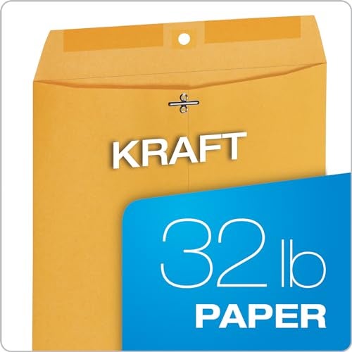 Quality Park 11-1/2" x 14-1/2" Clasp Envelopes, Brown Kraft, Gummed Flap, Heavy 32lb, 100/Box (QUA37805) - Image 5