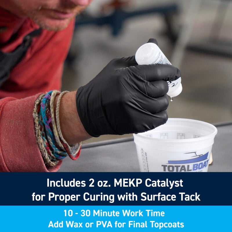 TotalBoat Polyester Laminating Resin - Marine Grade Fiberglass Resin and MEKP Catalyst for Layups and Repairs (Quart) - Image 5